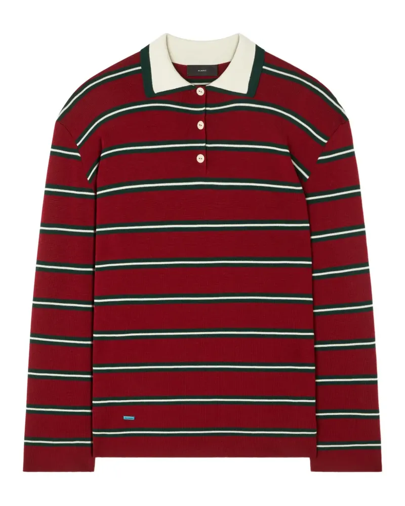 Alanui Rugby Club Poloshirt mit Doppelkragen - Rot Rot