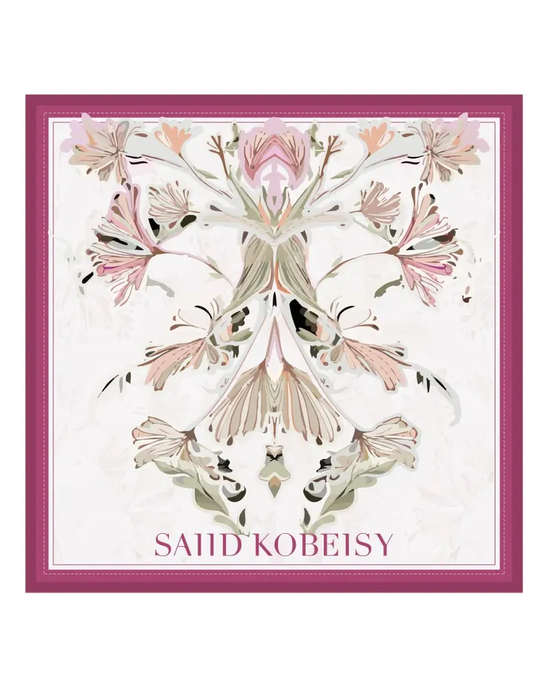 Saiid Kobeisy medium floral scarf - Weiß Weiß