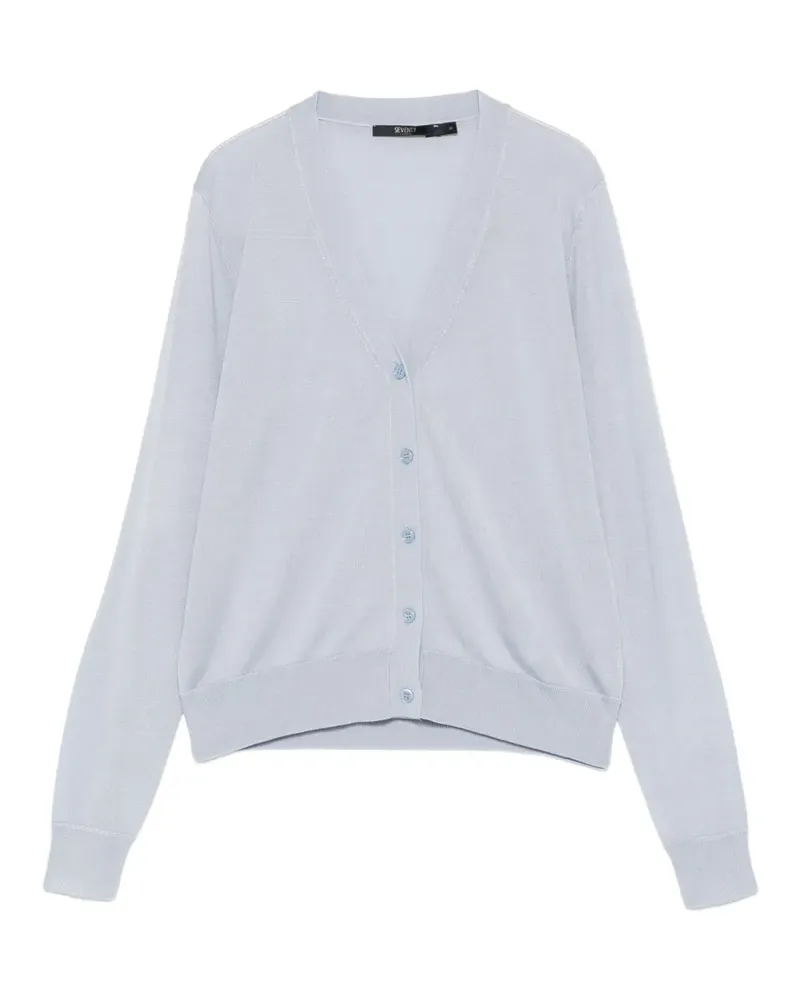 Seventy V-neck buttoned cardigan - Blau Blau