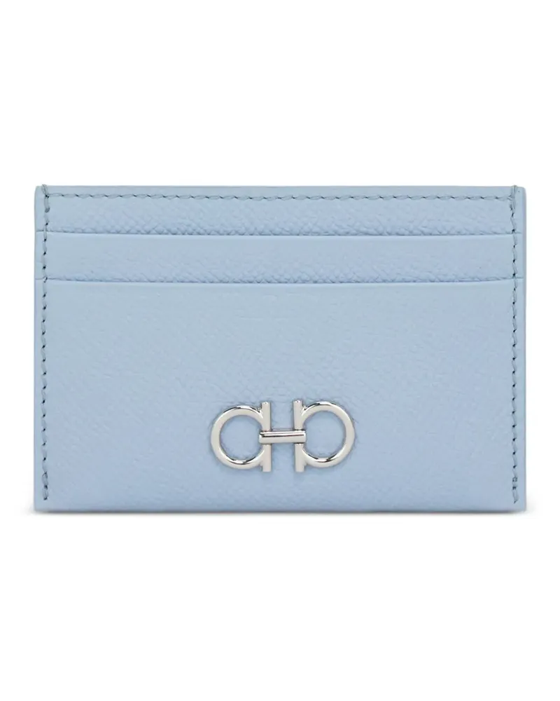 Ferragamo Gancini Kartenetui aus Leder - Blau Blau