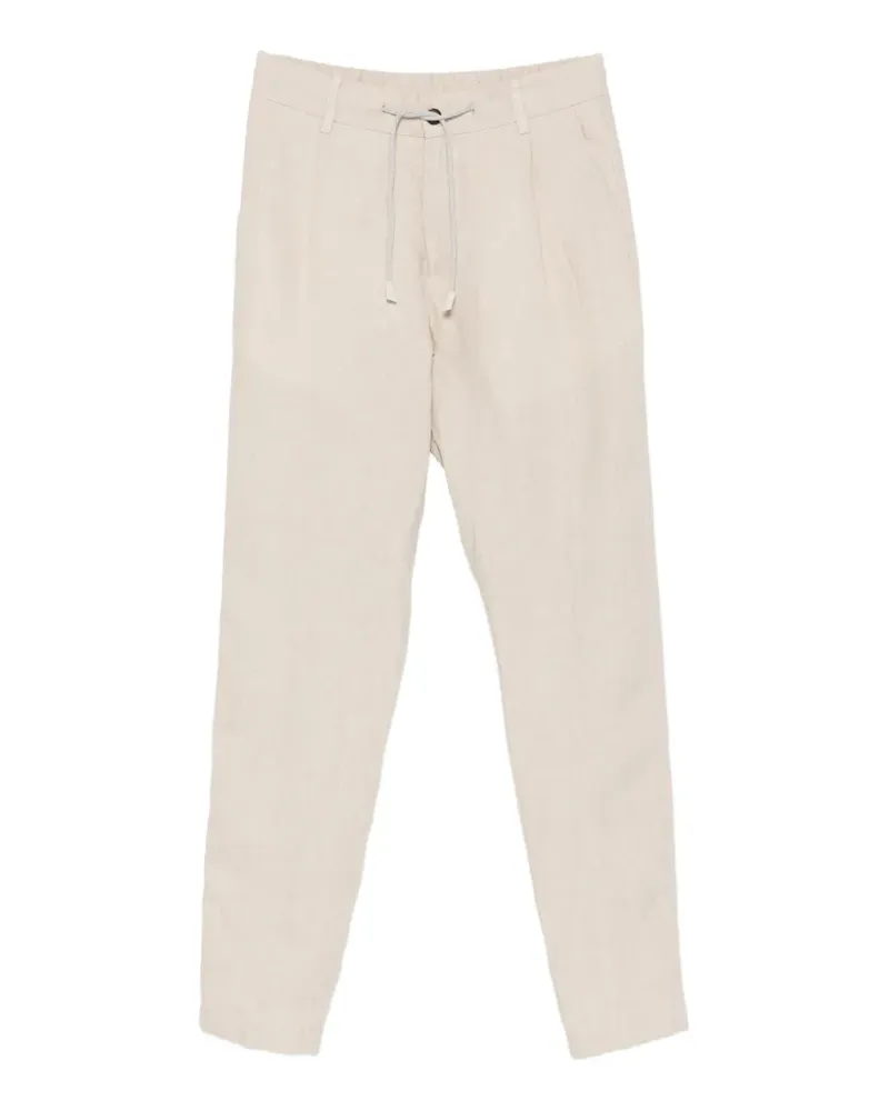 Eleventy drawstring pleated trousers - Nude Nude