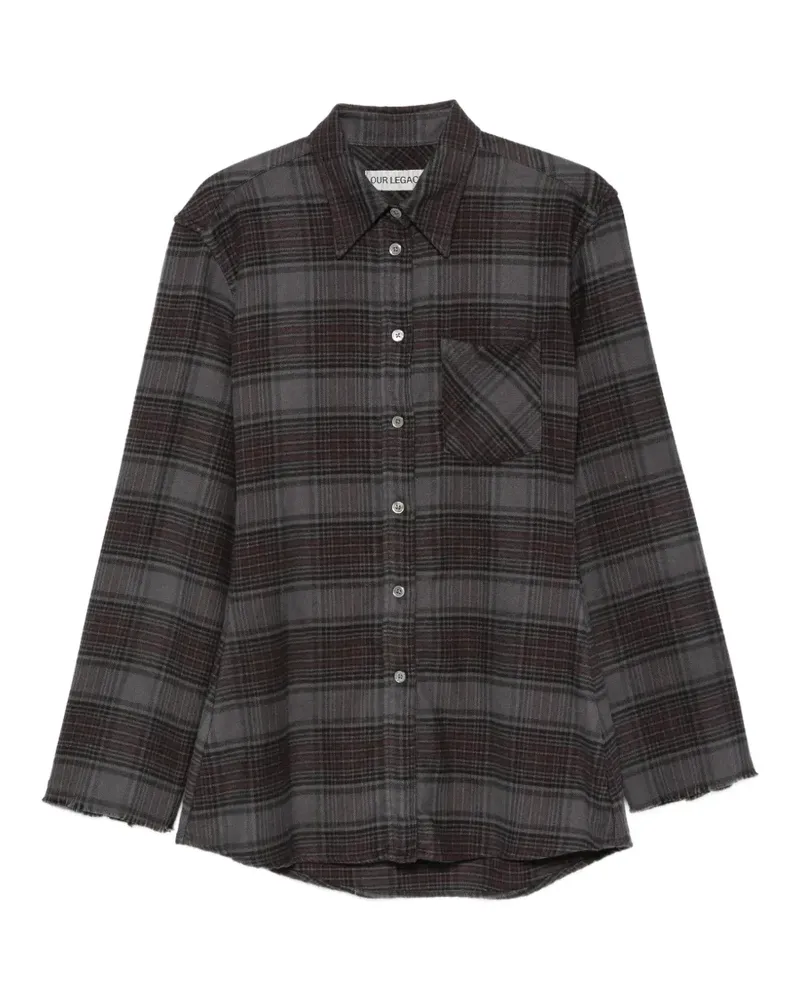 Our Legacy Daisy checkered shirt - Grau Grau