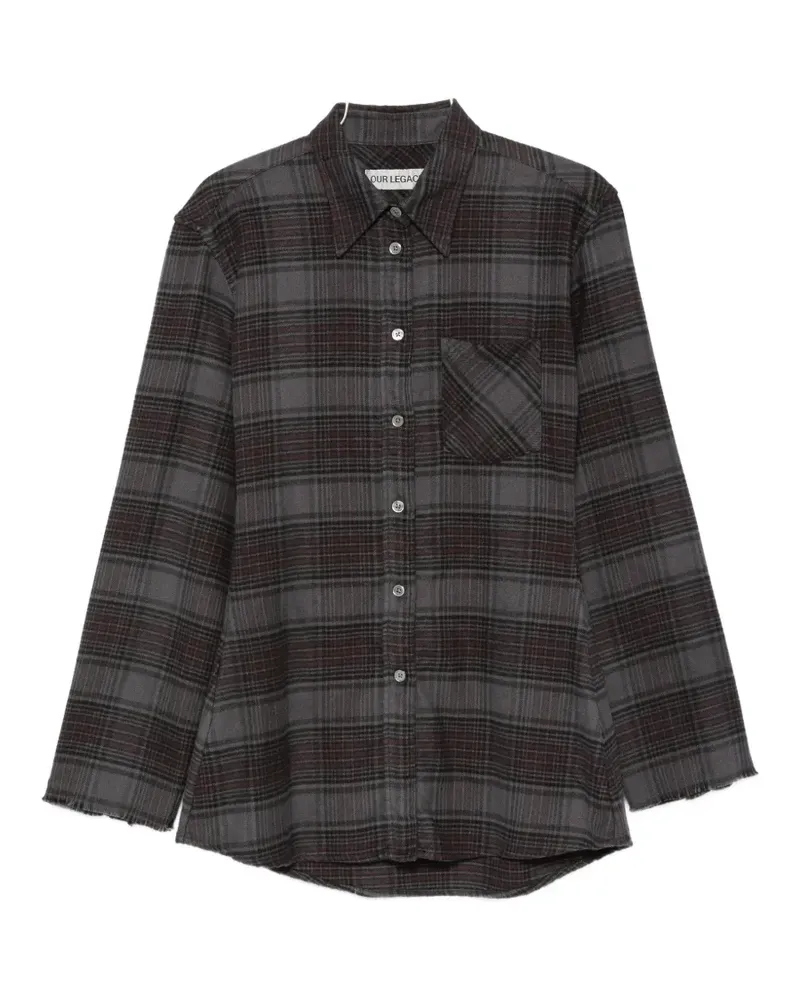 Our Legacy Daisy checkered shirt - Grau Grau