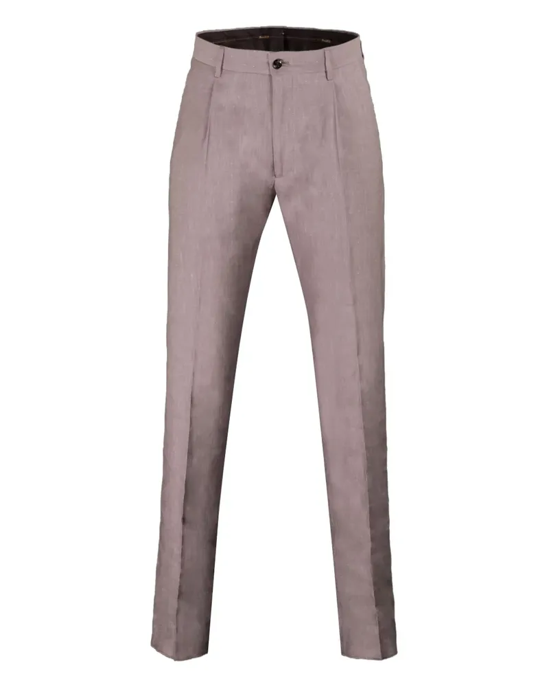 MOORER Hose mit Bundfalten - Nude Nude