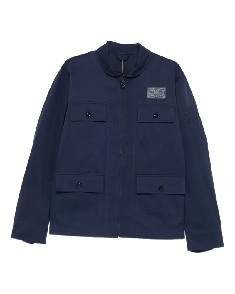 Kenzo Flying Boke Hemdjacke mit Taschen - Blau Blau