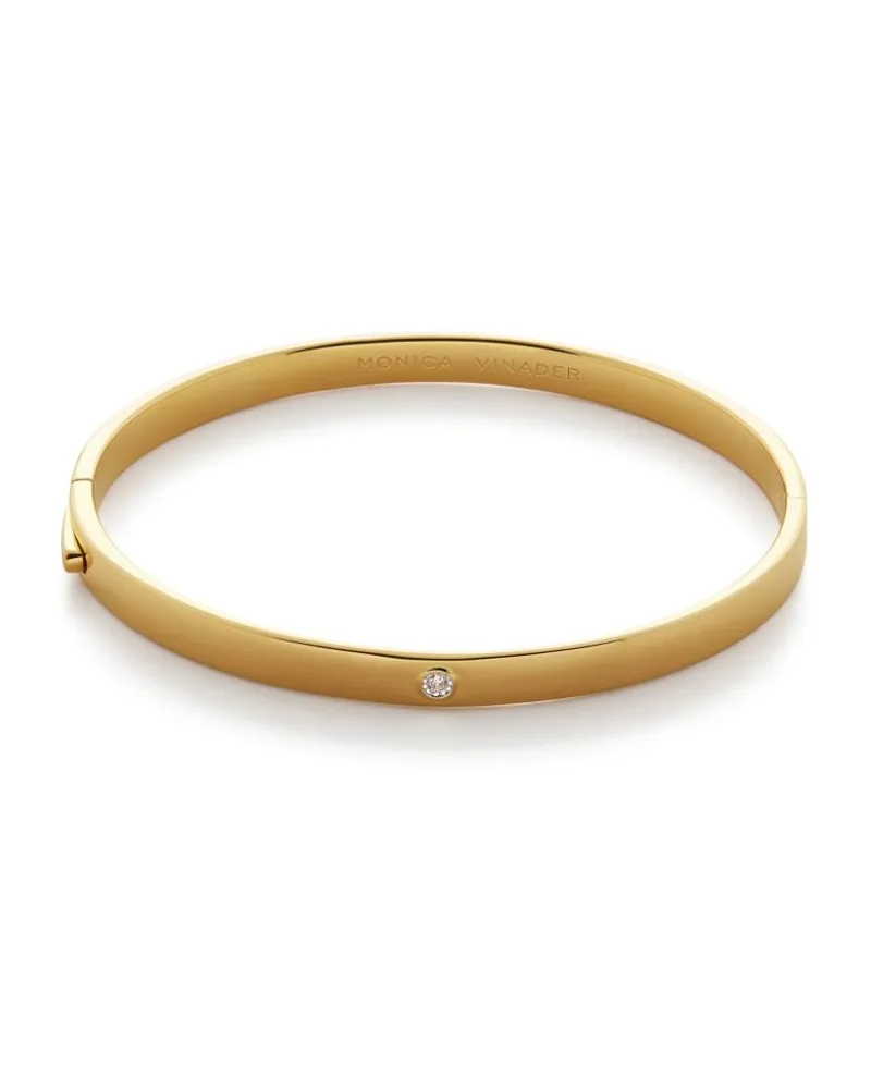 Monica Vinader Armspange mit Diamant - Gold Gold