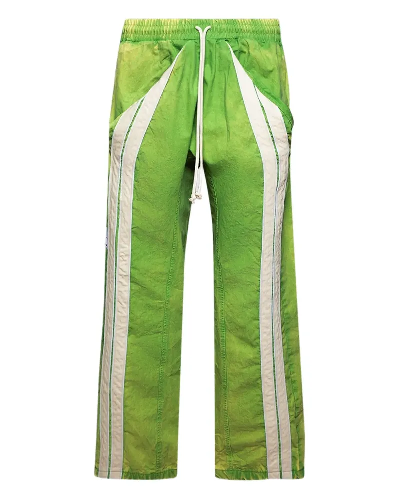 RRR123 stripe-detail trousers - Grün Grün