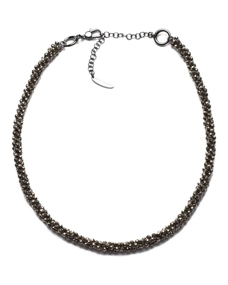 Brunello Cucinelli Pyrite choker - Silber Silber