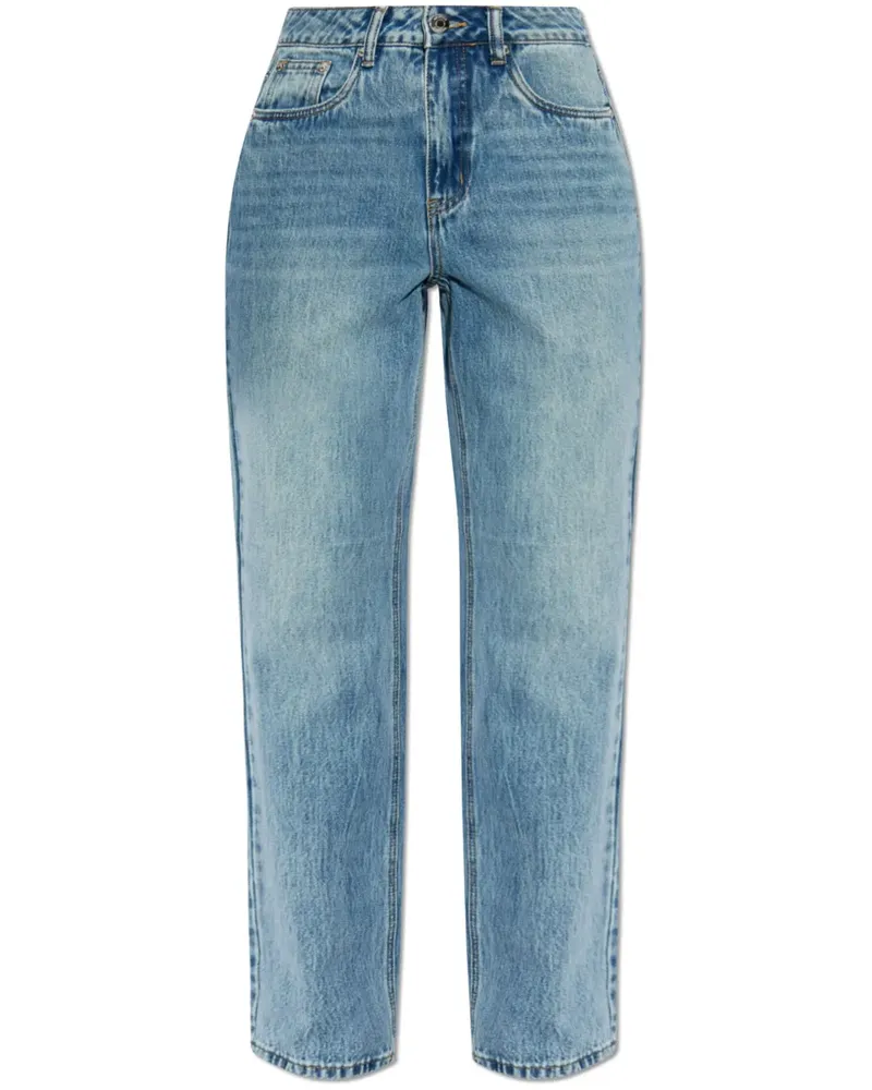 Gestuz Straight-Leg-Jeans mit hohem Bund - Blau Blau
