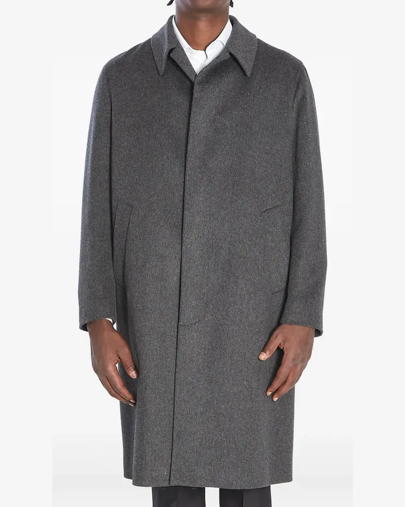 LARDINI shirt collar welt pocket coat - Grau Grau