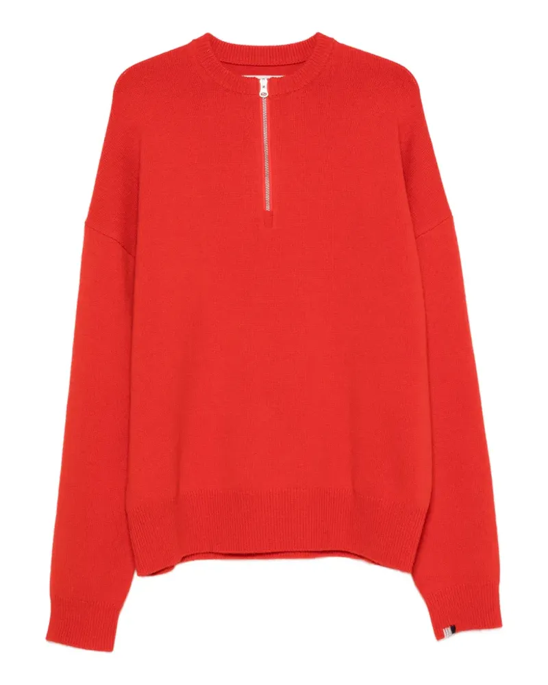 extreme cashmere Like Pullover mit kurzem Reißverschluss - Rot Rot