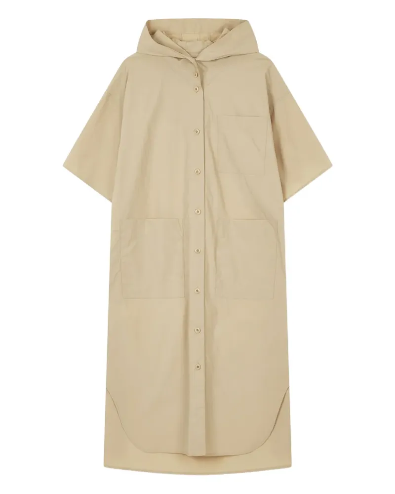 STUDIO TOMBOY Utility-Hemdkleid mit Kapuze - Braun Braun