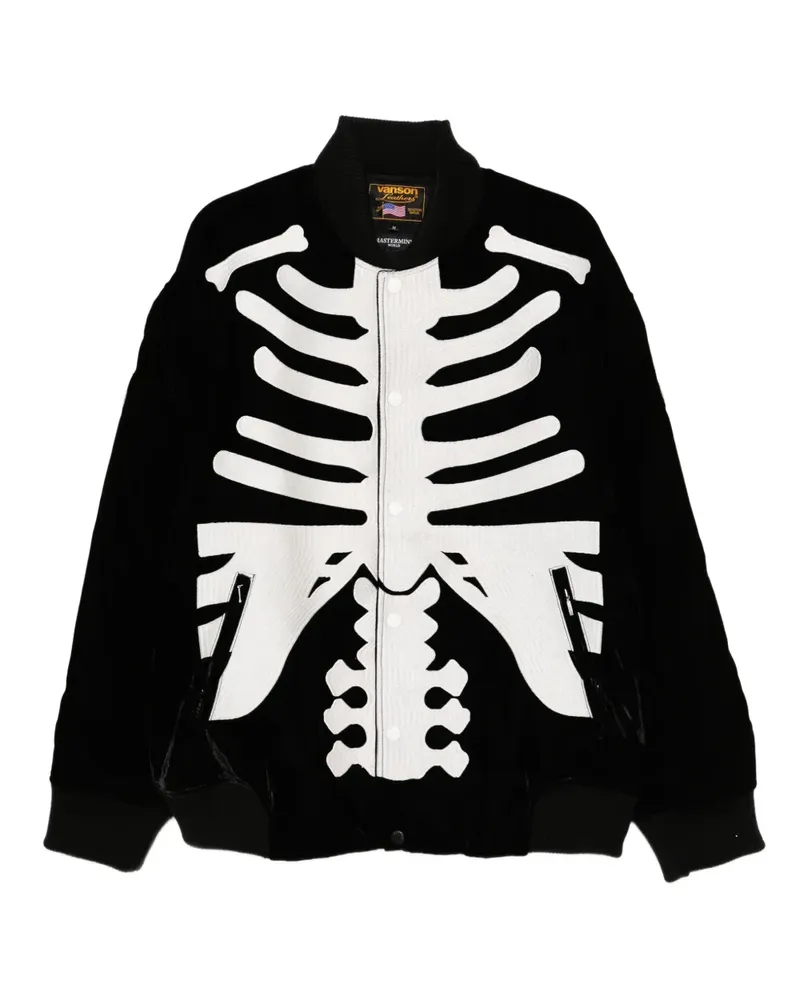 Mastermind Japan embroidered bomber jacket - Schwarz Schwarz