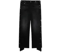 Jeans mit weitem Bein - Schwarz
