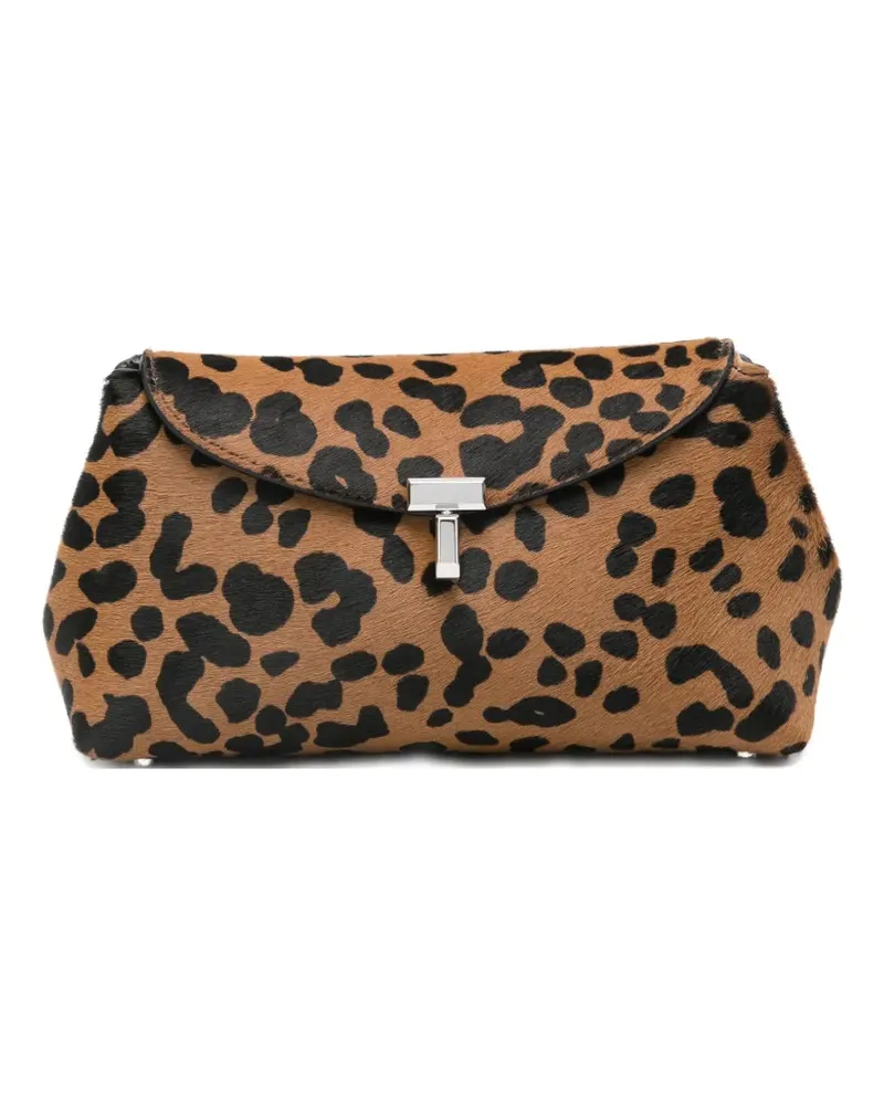 Totême Clutch mit Leoparden-Print - Braun Braun