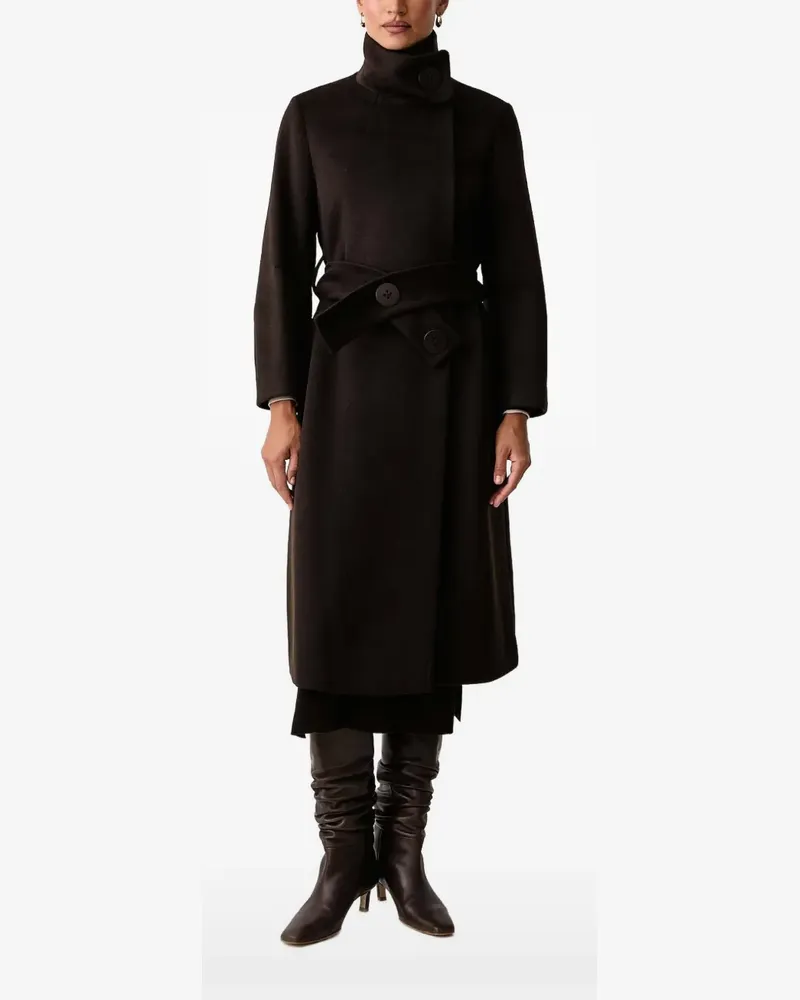 Armani Exchange belted double-breasted coat - Braun Braun