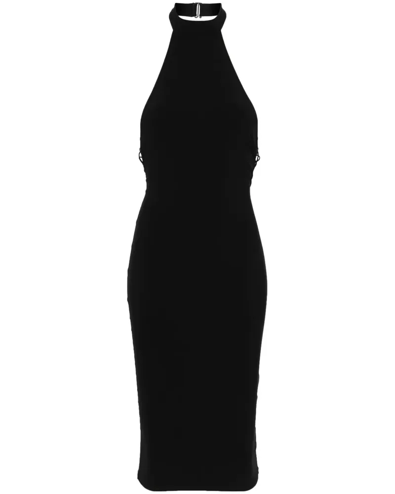 Maison Close Nuit Infinie Midikleid - Schwarz Schwarz