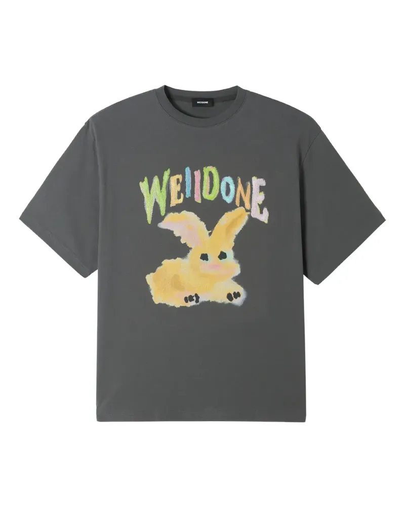WE 11 DONE T-Shirt mit grafischem Print - Grau Grau