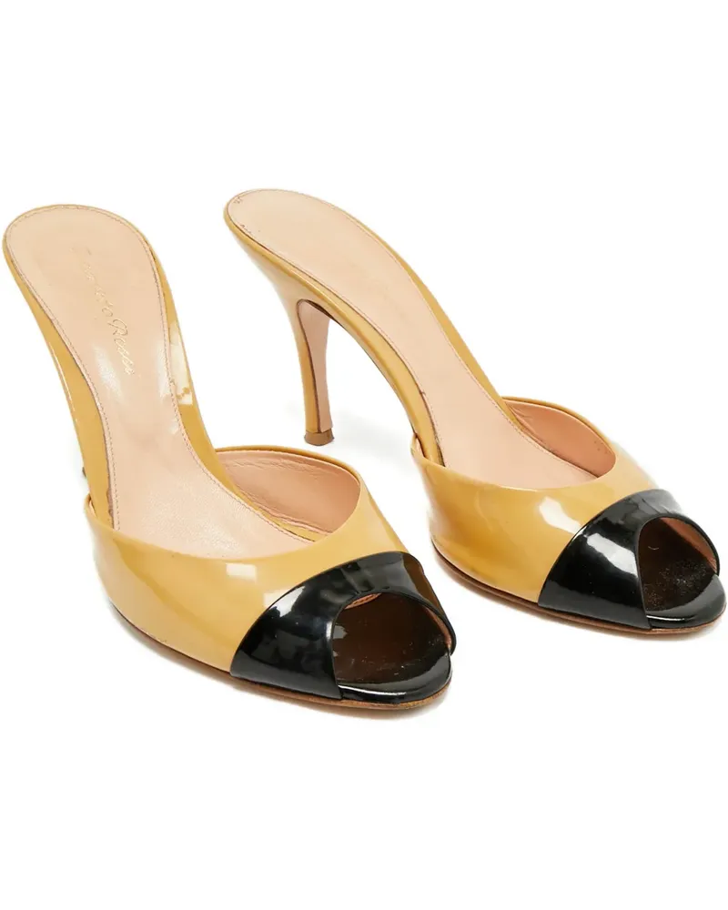 Gianvito Rossi Zweifarbige Peeptoe-Sandalen - Nude Nude