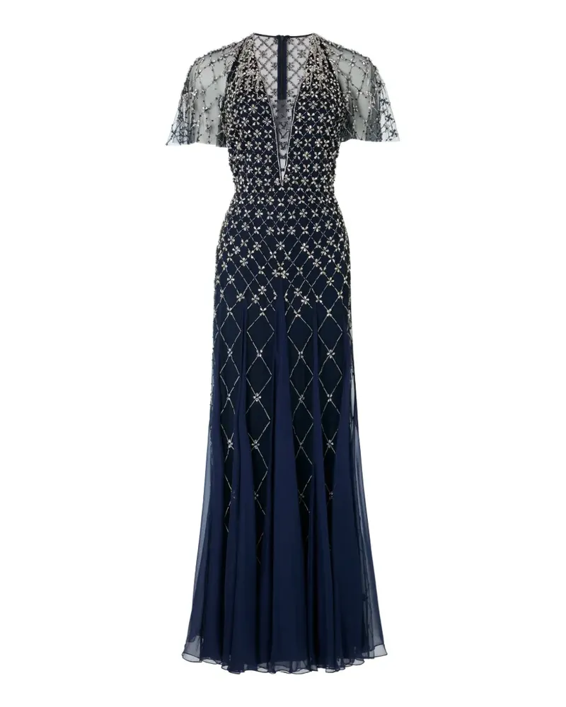 Temperley London Vita crystal-embellished gown maxi dress - Blau Blau