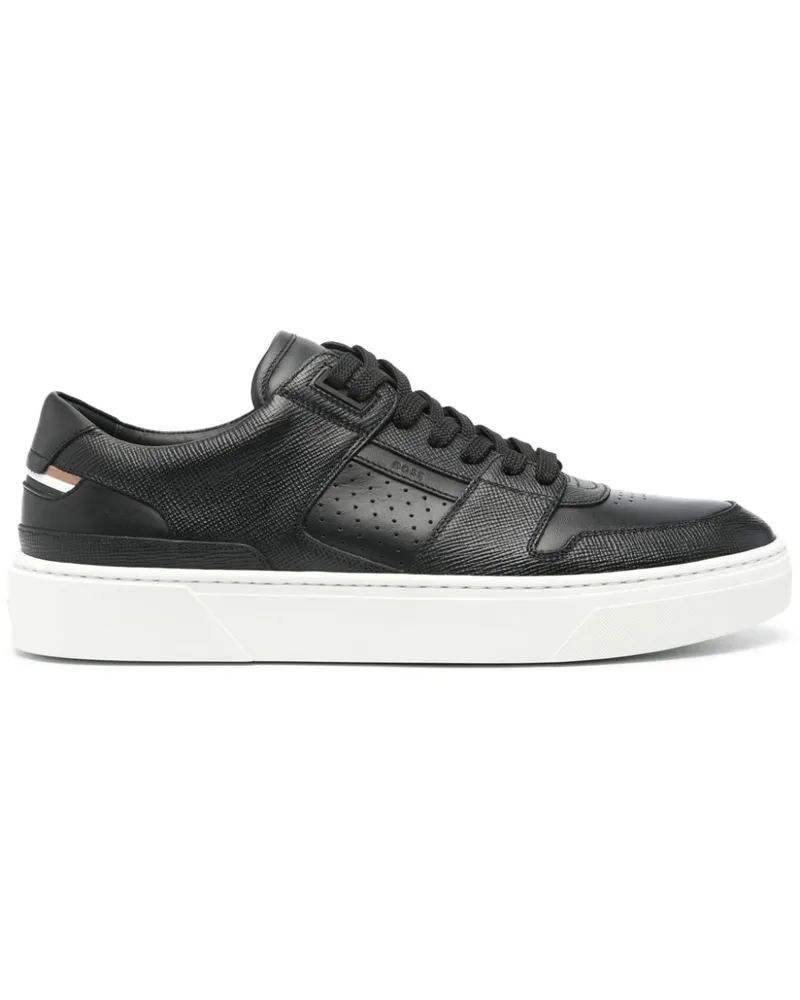 HUGO BOSS Sneakers mit Kontrastsohle - Schwarz Schwarz