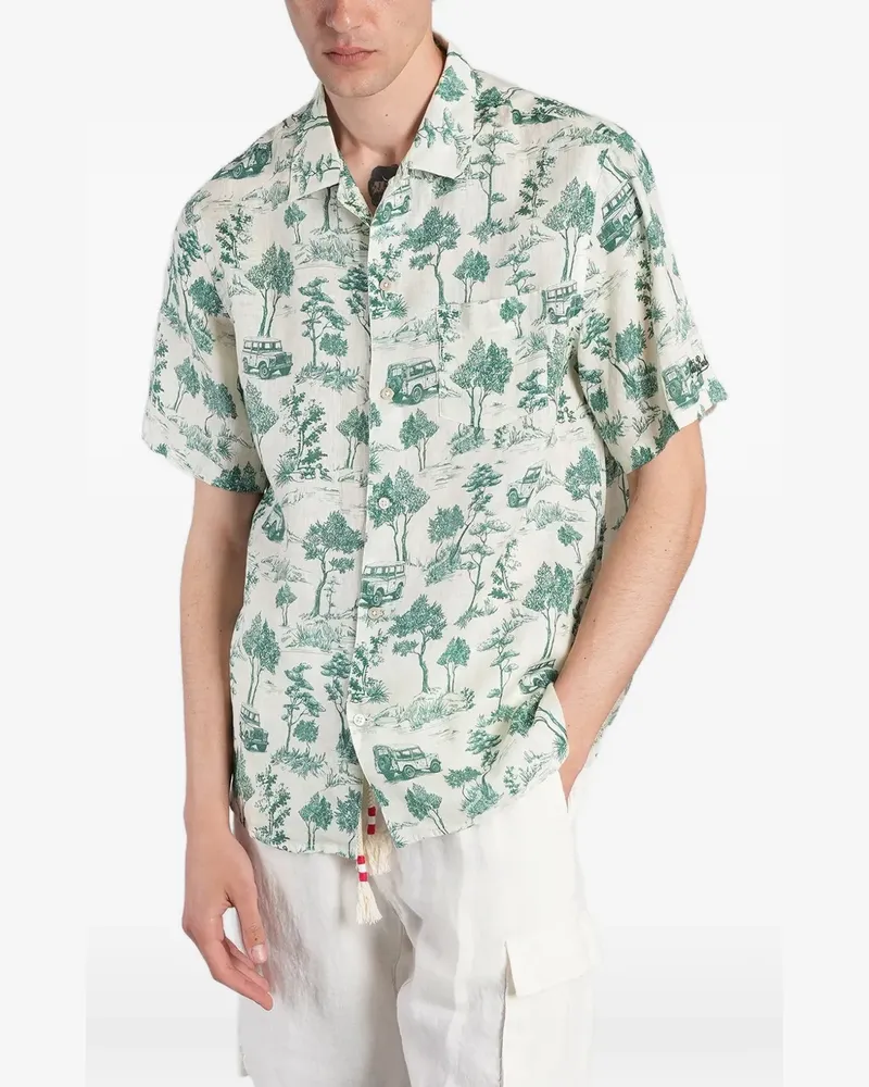 MC2 Saint Barth graphic-print short-sleeve shirt - Nude Nude