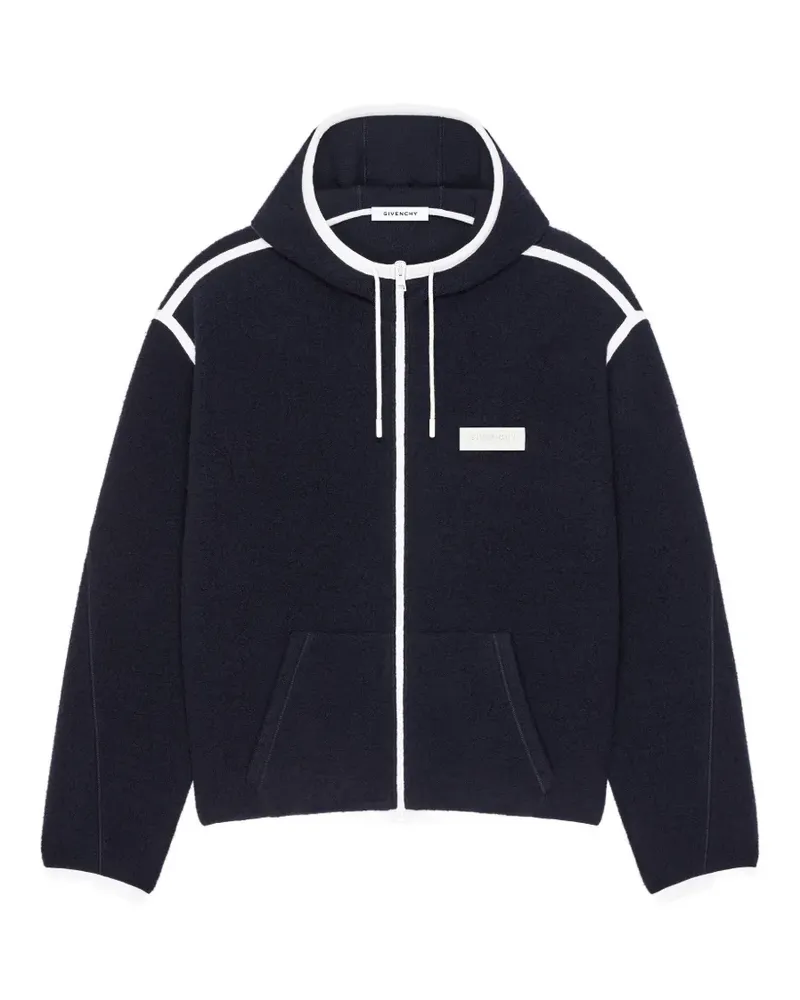 Givenchy Kapuzenjacke mit Ripsbandbesatz - Blau Blau