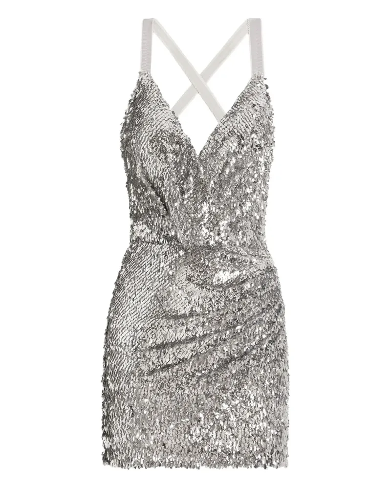 Dolce & Gabbana Kleid mit Pailletten - Silber Silber