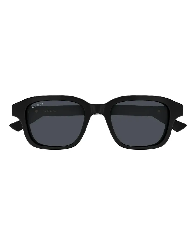 Gucci Sonnenbrille mit eckigem Gestell - Schwarz Schwarz