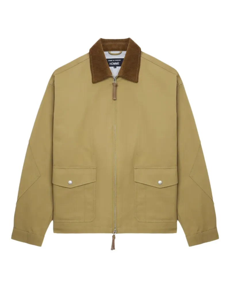 Comme des Garçons Jacke mit Cordkragen und Klappentasche - Nude Nude