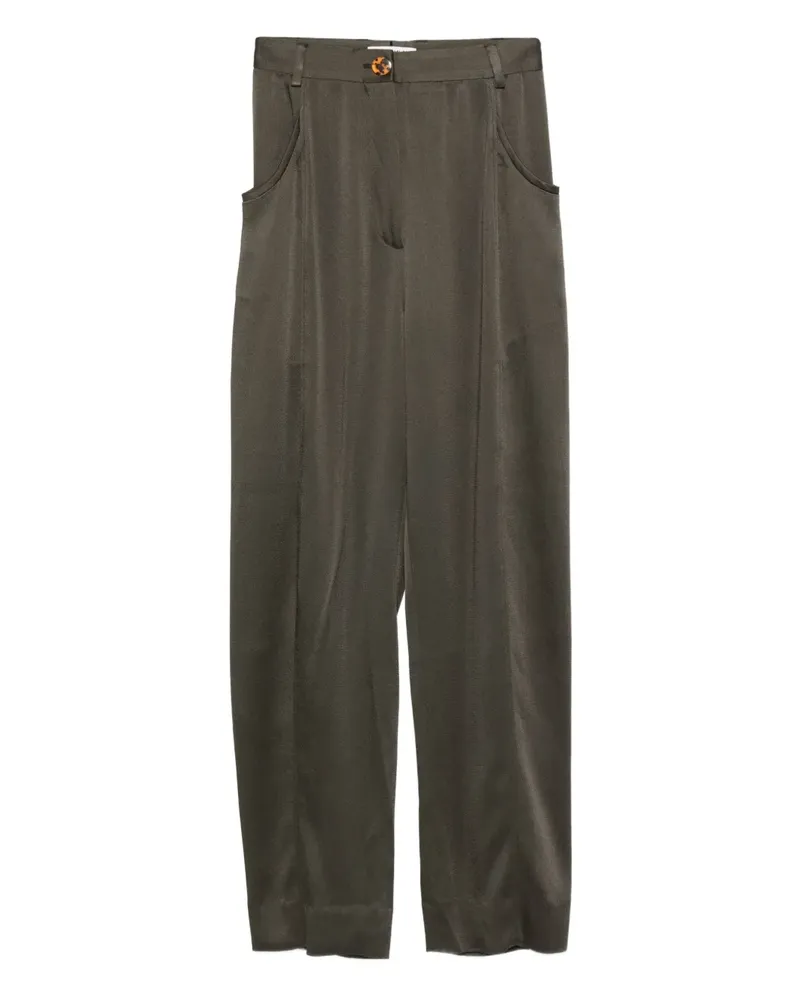 Blazé Milano Sorraia Tapered-Hose aus Satin - Grün Grün