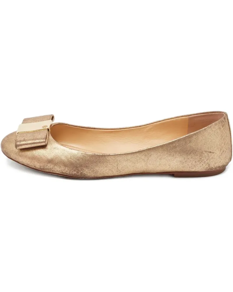 Tory Burch Pre-owned Ballerinas im Metallic-Look - Gold Gold