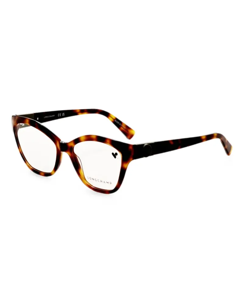 Longchamp Cat-Eye-Brille in Schildpattoptik - Braun Braun