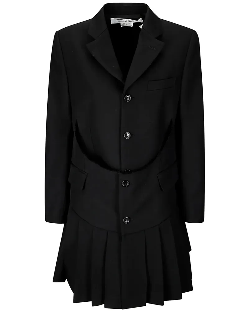 Comme des Garçons Mantel aus Wolle - Schwarz Schwarz