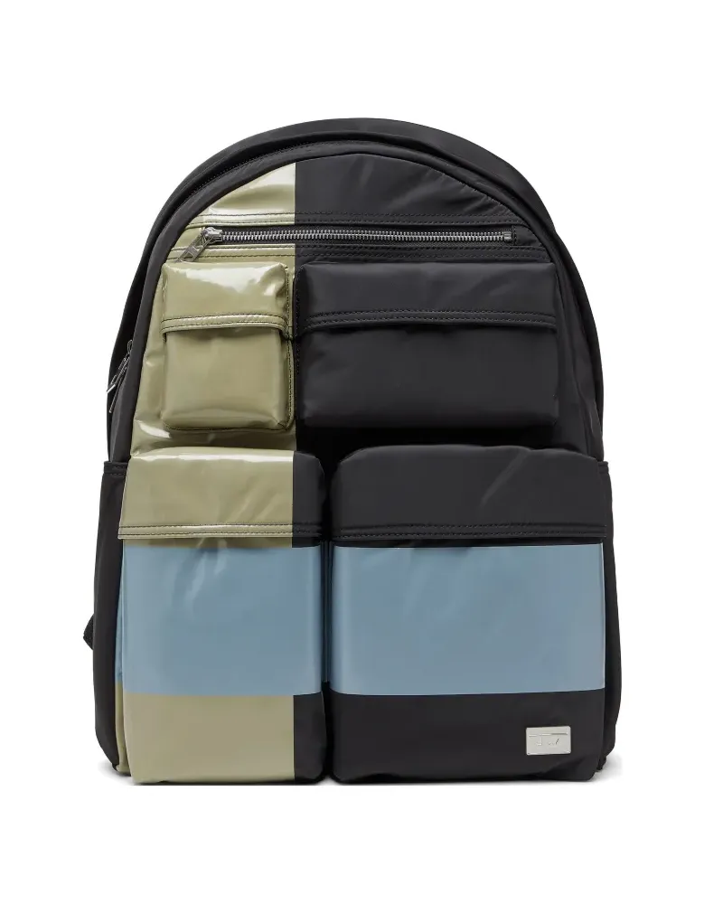 Diesel Multi-PKTS Rucksack in Colour-Block-Optik - Schwarz Schwarz