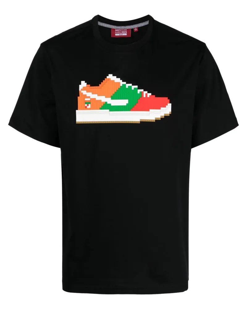 Mostly Heard Rarely Seen T-Shirt mit Convenience Sneakers-Print Schwarz