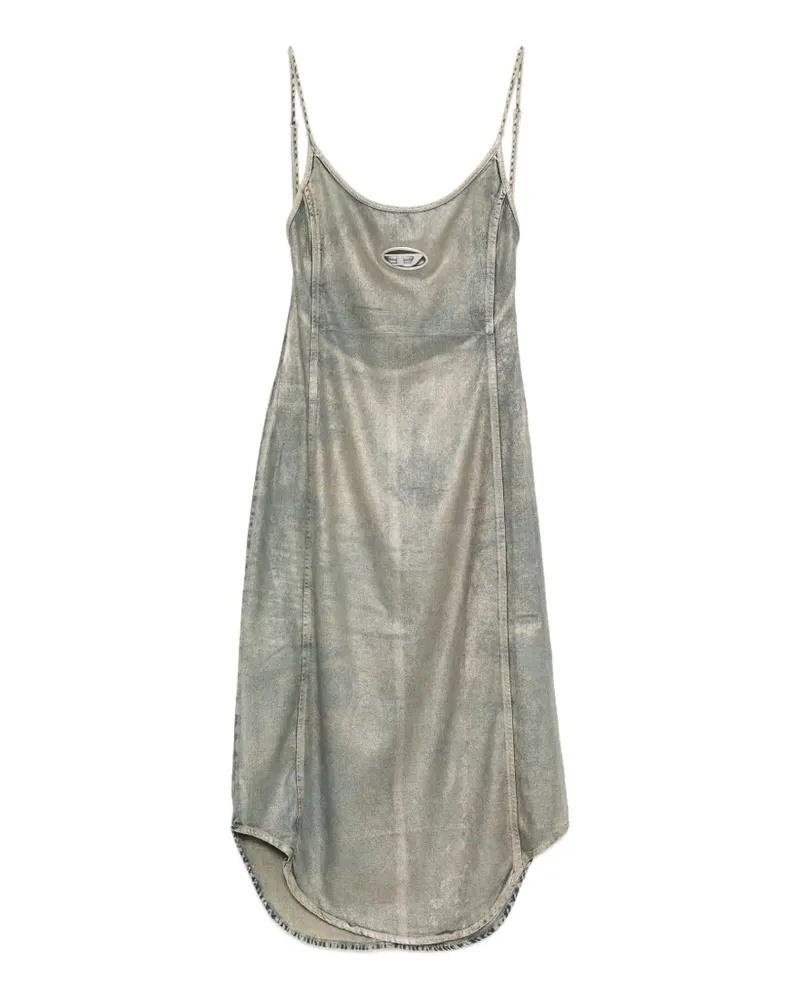 Diesel De-Vera Midikleid mit Logo-Detail - Blau Blau