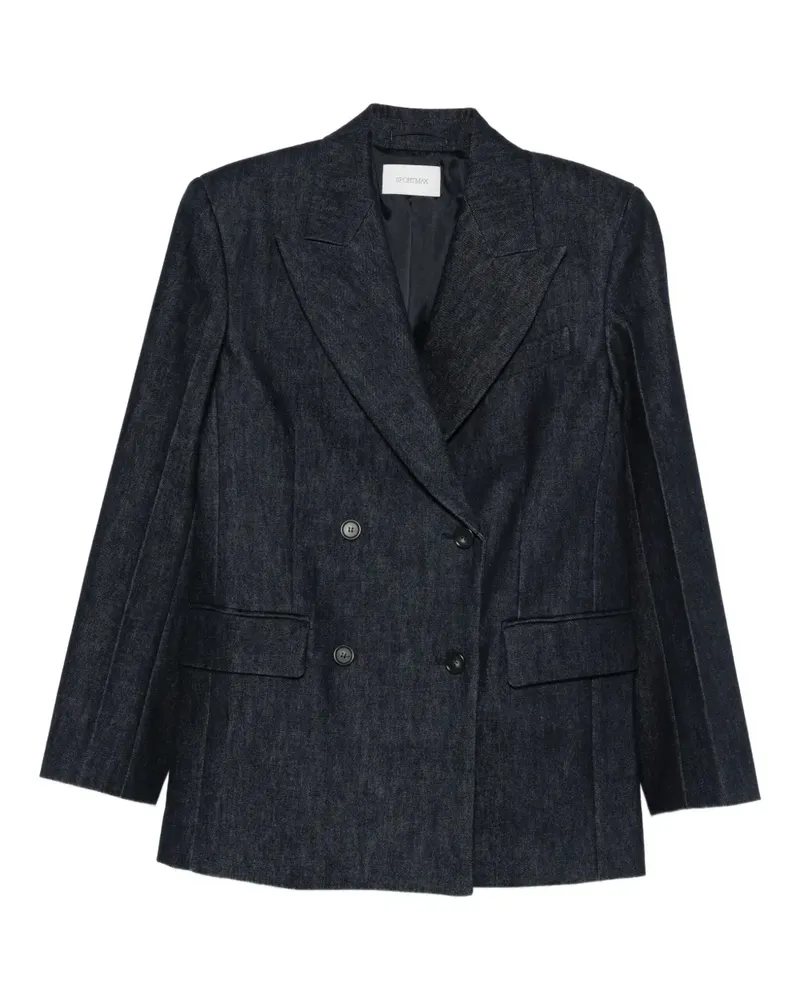 SPORTMAX double-breasted denim blazer - Blau Blau