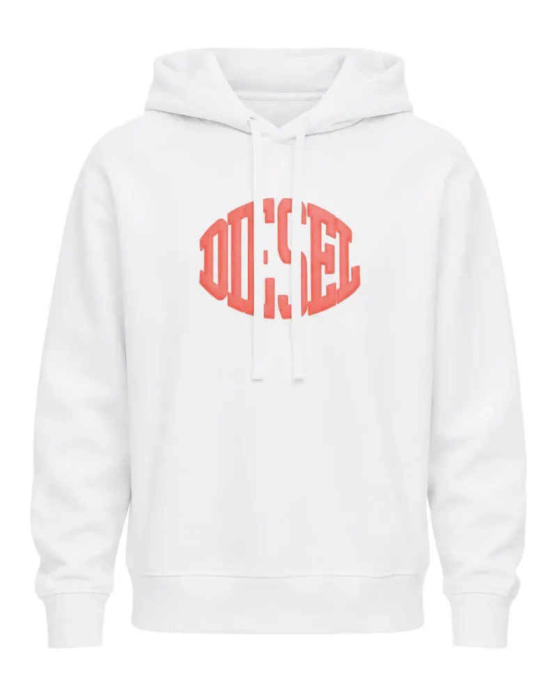 Diesel Hoodie mit Logo-Prägung - Weiß Weiß
