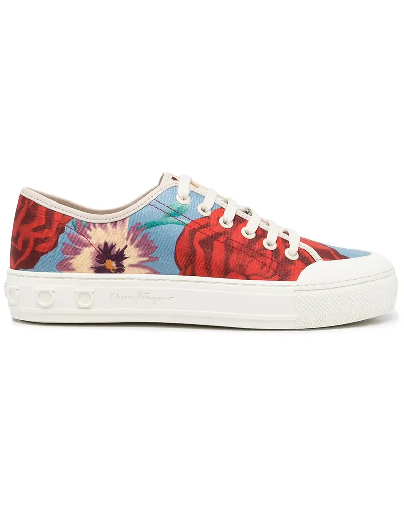 Ferragamo Sneakers mit Blumen-Print - Mehrfarbig Mehrfarbig