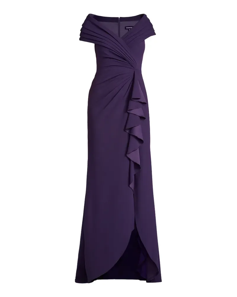 Tadashi Shoji Talise ruffled pleated gown - Violett Violett
