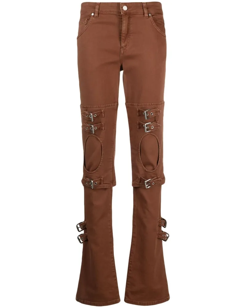Blumarine Jeans mit Schnalle - Braun Braun