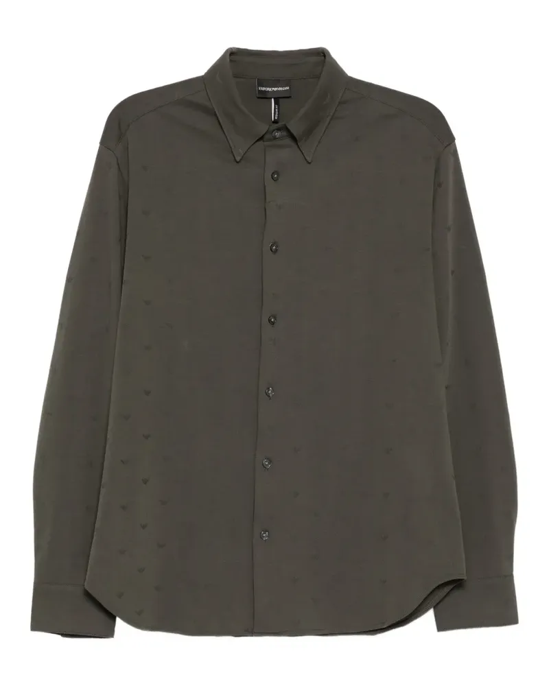 Emporio Armani Hemd mit Monogramm - Grün Grün