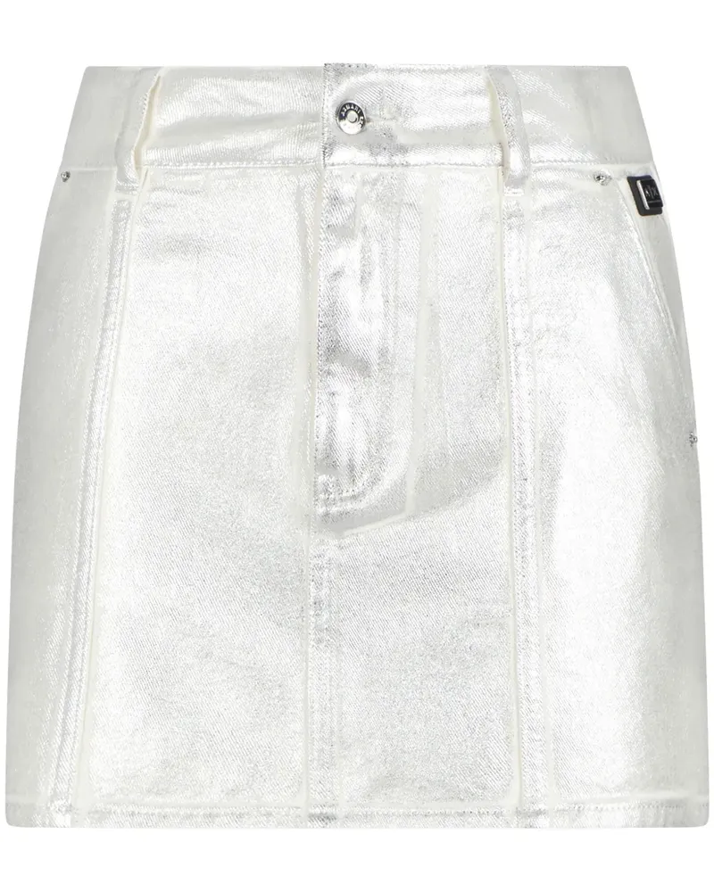 Armani Exchange Jeans-Minirock im Metallic-Look - Grau Grau