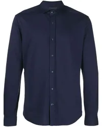 Brunello Cucinelli Hemd mit abgerundetem Saum Blau