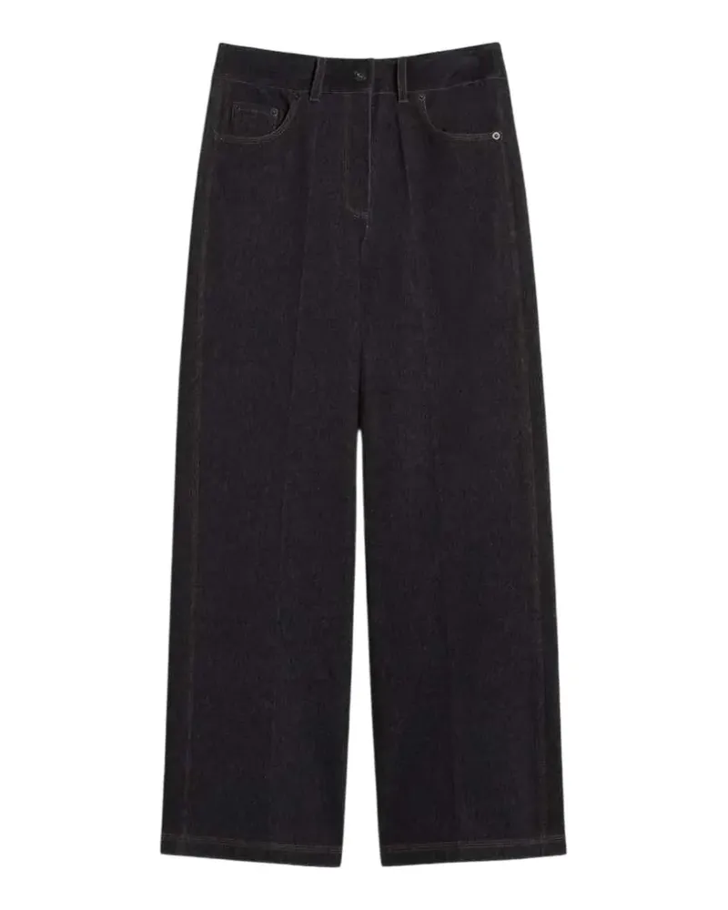 Max Mara denim-effect straight-leg trousers - Blau Blau
