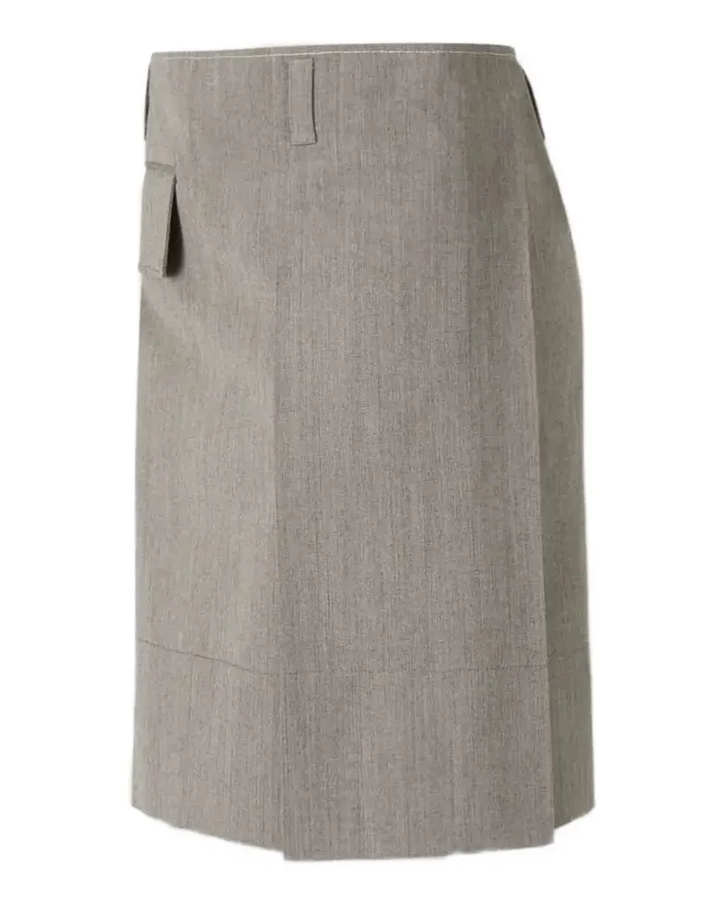 Marni Minirock mit Pattentaschen - Grau Grau