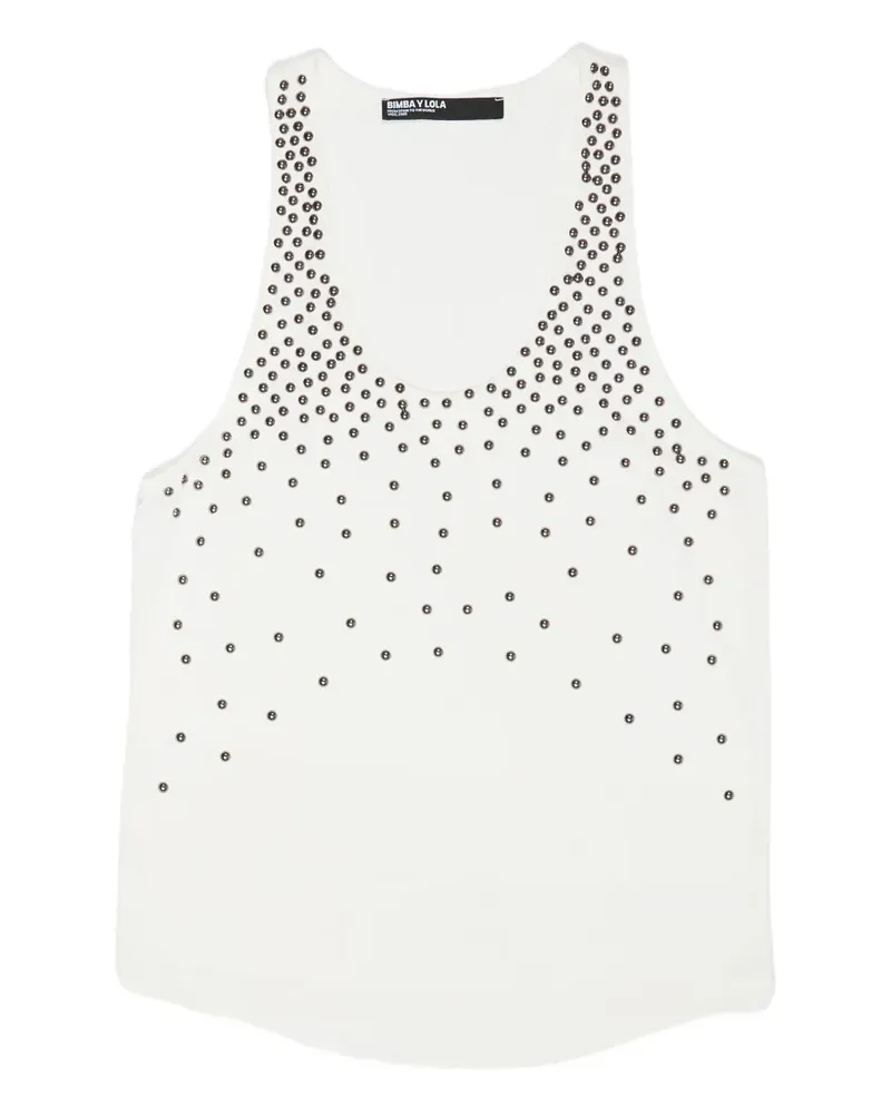 BIMBA Y LOLA Top mit Nieten - Weiß Weiß