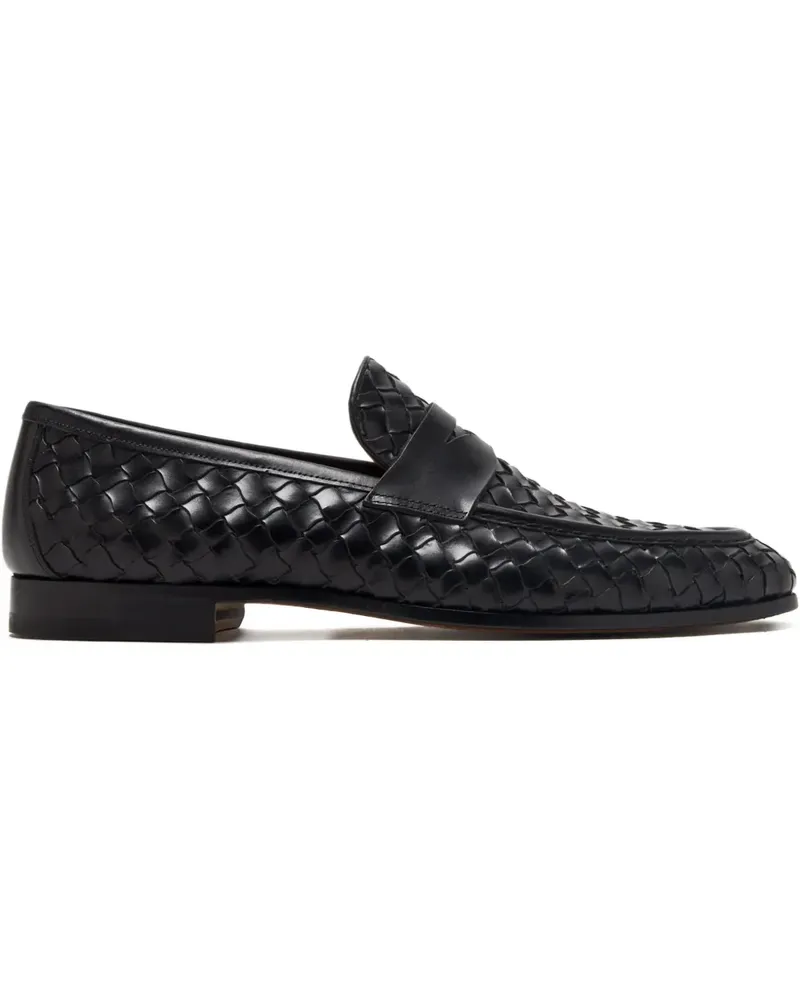 Magnanni Loafer mit Webmuster - Schwarz Schwarz