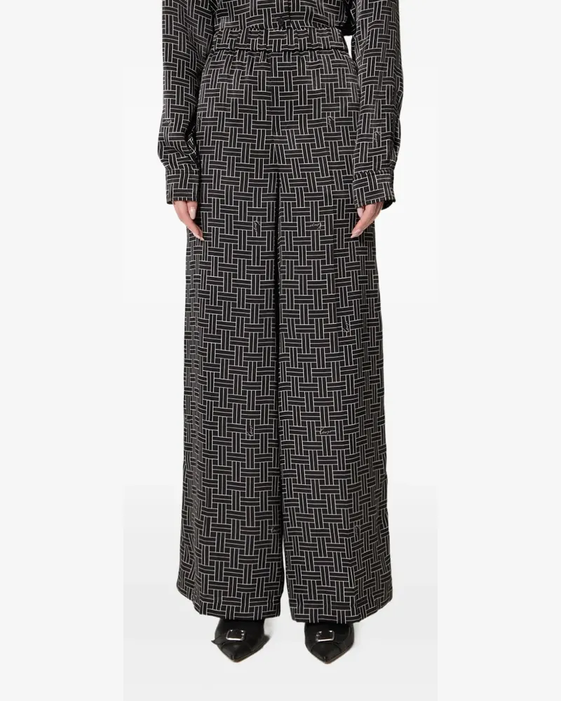 Kenzo Hose mit geometrischem Muster - Schwarz Schwarz